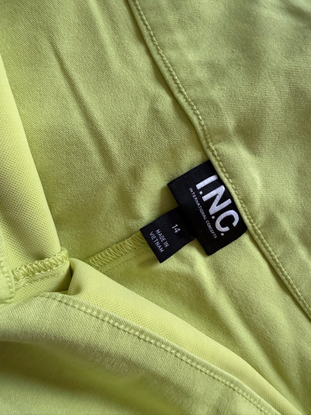 INC International Concepts Neon Lime Pull-On Shorts - Picture 4 of 7